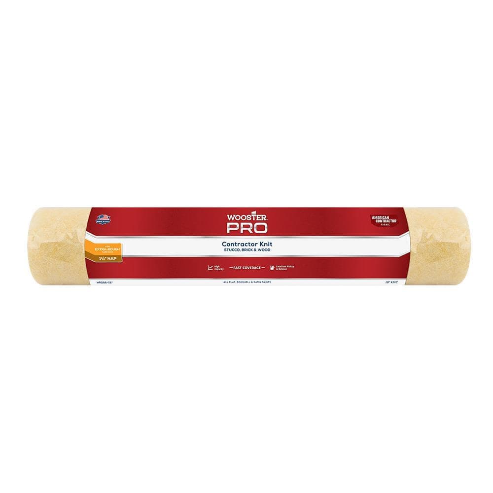Wooster 18 in x 1-1/4 in. Fabric Pro American Contractor High-Density Knit Roller Applicator/Tool