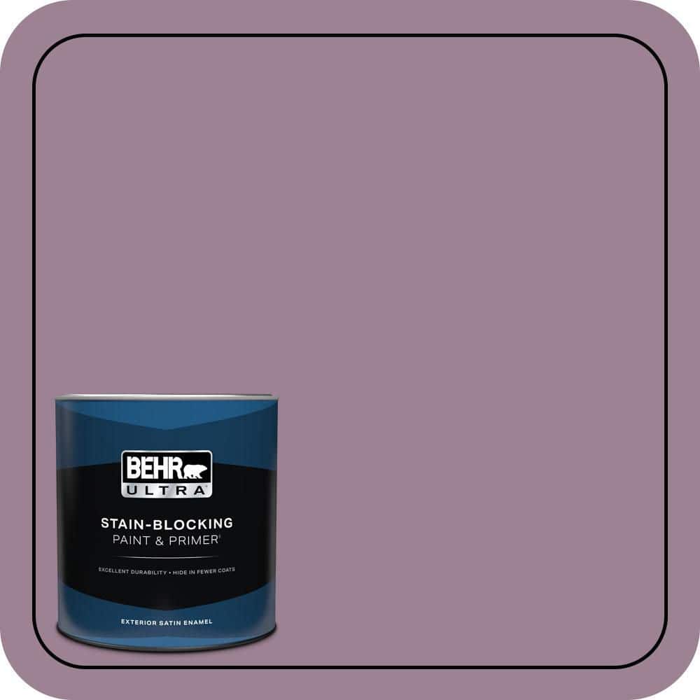 BEHR ULTRA 1 qt. #S110-5 Garden Plum Satin Enamel Exterior Paint & Primer (1)