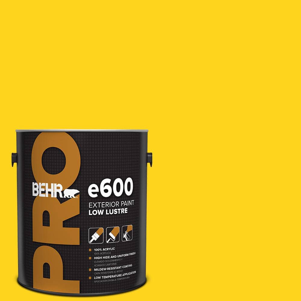 BEHR PRO 1 gal. #S-G-390 Lemon Zest Low Luster Exterior Paint