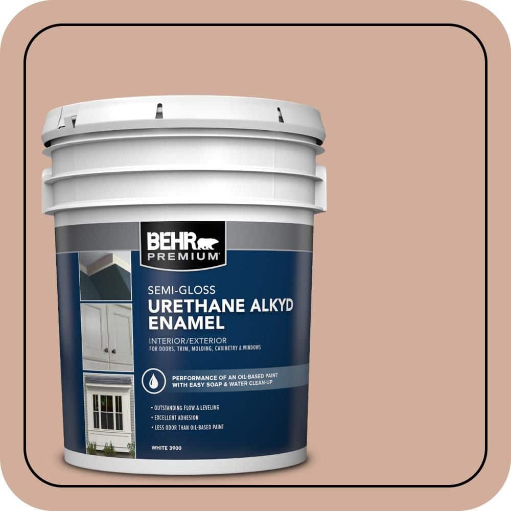 BEHR PREMIUM 5 gal. #S200-3 Iced Copper Urethane Alkyd Semi-Gloss Enamel Interior/Exterior Paint