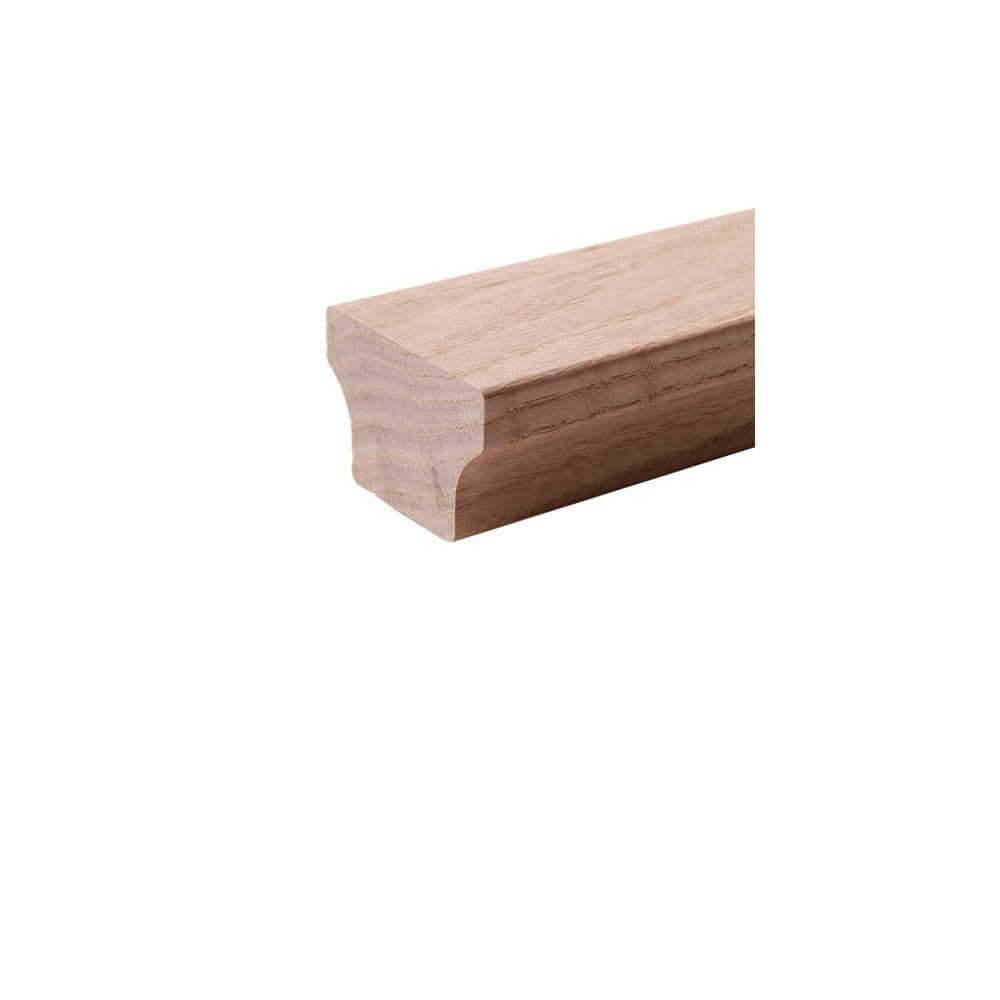 HOUSE OF FORGINGS 6084-4 2-5/8 in. W 1-5/8 in. H Modern Style Straight Wood Handrail for Stair Remodeling 4 ft. L