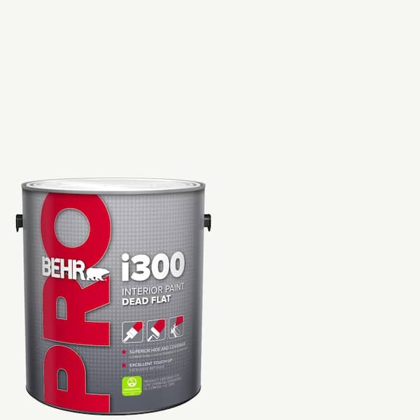 BEHR PRO 1 gal. i300 White Base Dead Flat Interior Paint (2)
