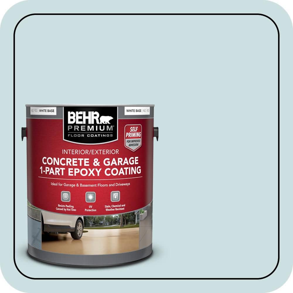 BEHR PREMIUM 1 gal. #S450-1 Beach Foam Self-Priming 1-Part Epoxy Satin Interior/Exterior Concrete and Garage Floor Paint (1)