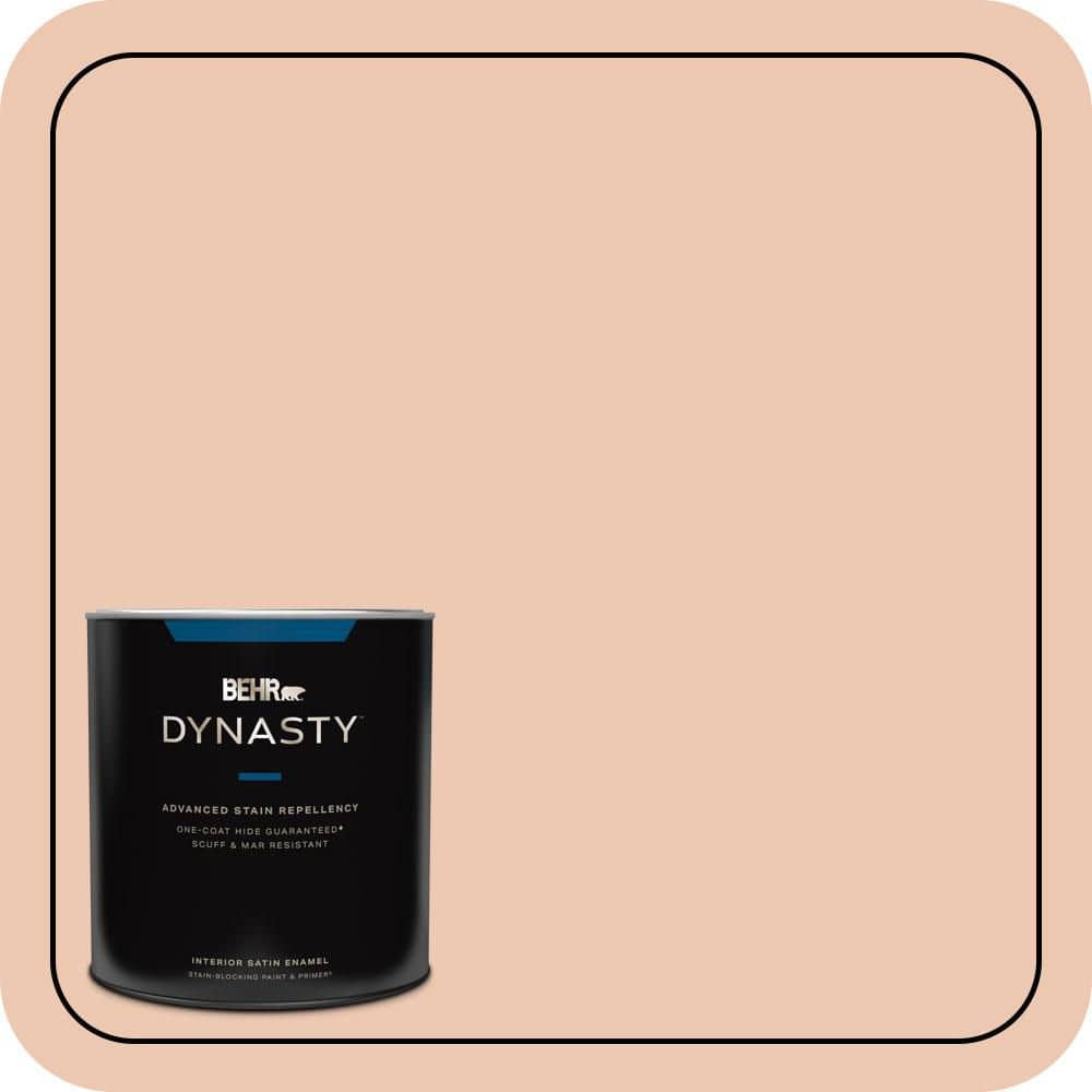 BEHR DYNASTY 1 qt. #MQ3-39 Sweet Pastel One-Coat Hide Satin Enamel Stain-Blocking Interior Paint and Primer