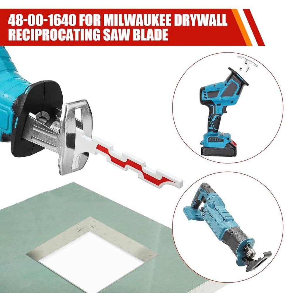 Unbranded Drywall Reciprocating Saw Blades 6-Piece Blunt Point for Precise Cutting Wood and Metal Compatible with Hackzall (3)