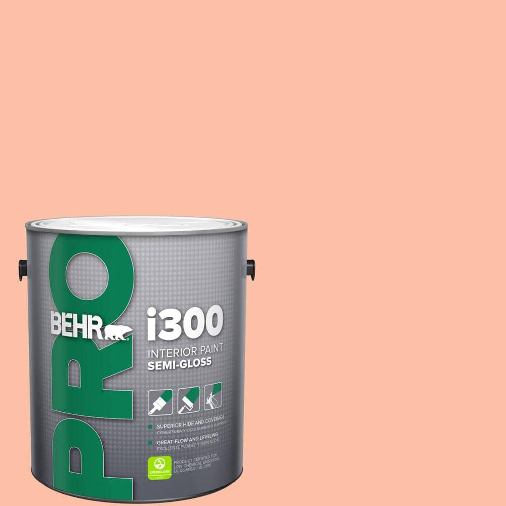 BEHR PRO 1 gal. #220A-3 Sweet Apricot Semi-Gloss Interior Paint (1)