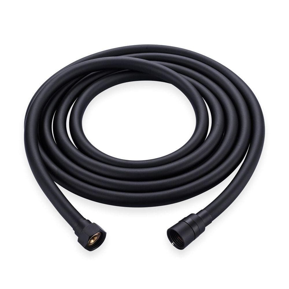 VEVETTA 120 in. Flexible Shower Hose for Handheld Showerheads with Anti-Kink PVC Construction in Matte Black (1)