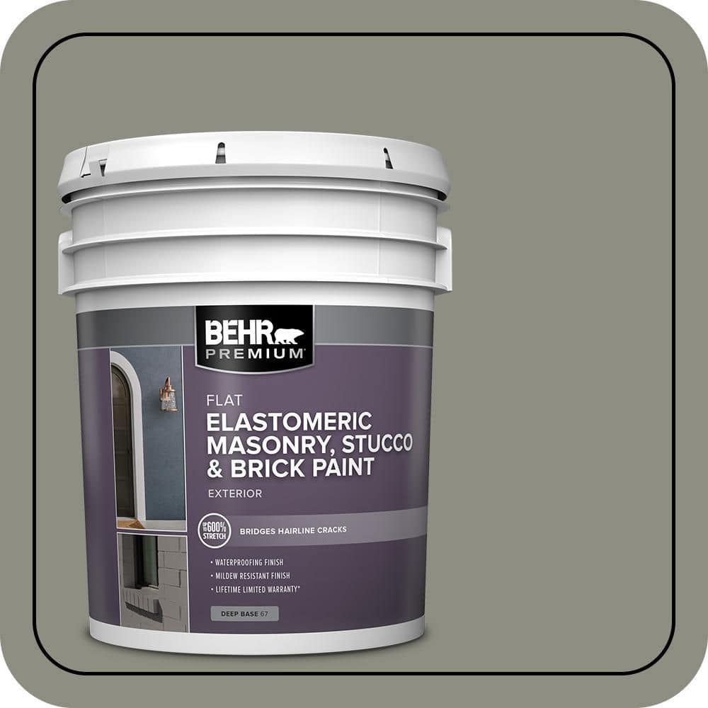 BEHR PREMIUM 5 gal. #N370-5 Incognito Elastomeric Masonry, Stucco and Brick Exterior Paint (1)