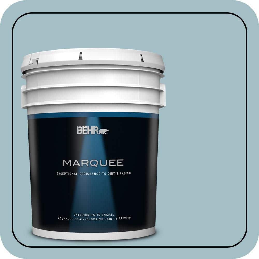 BEHR MARQUEE 5 gal. #PPU13-11 Clear Vista Satin Enamel Exterior Paint & Primer