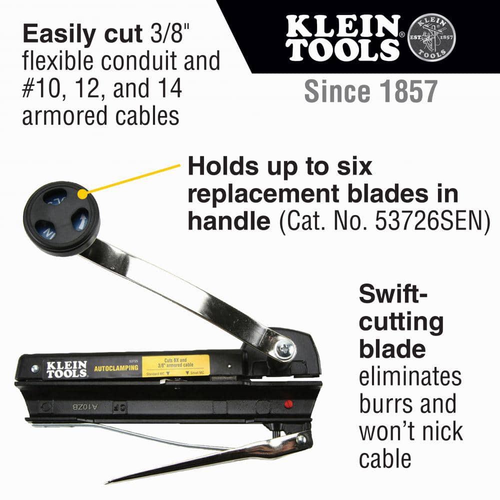Klein Tools BX and Armored Cable Cable Cutters for up to 3/8 in. Cable (3)