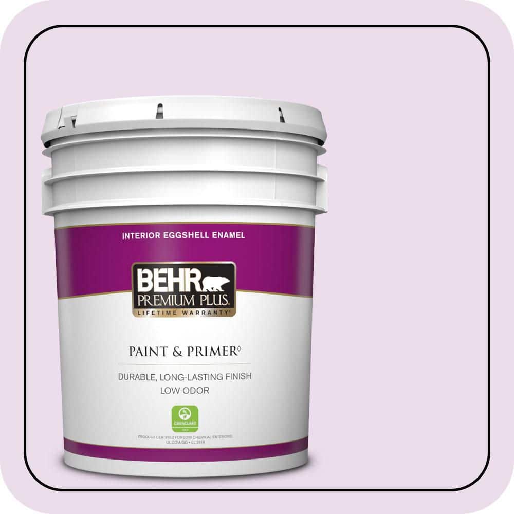 BEHR PREMIUM PLUS 5 gal. #P100-1 Sprinkle Eggshell Enamel Low Odor Interior Paint & Primer