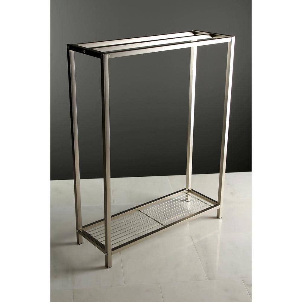 Kingston Brass Edenscape 3-Bar Freestanding Towel Rack in Brushed Nickel (3)