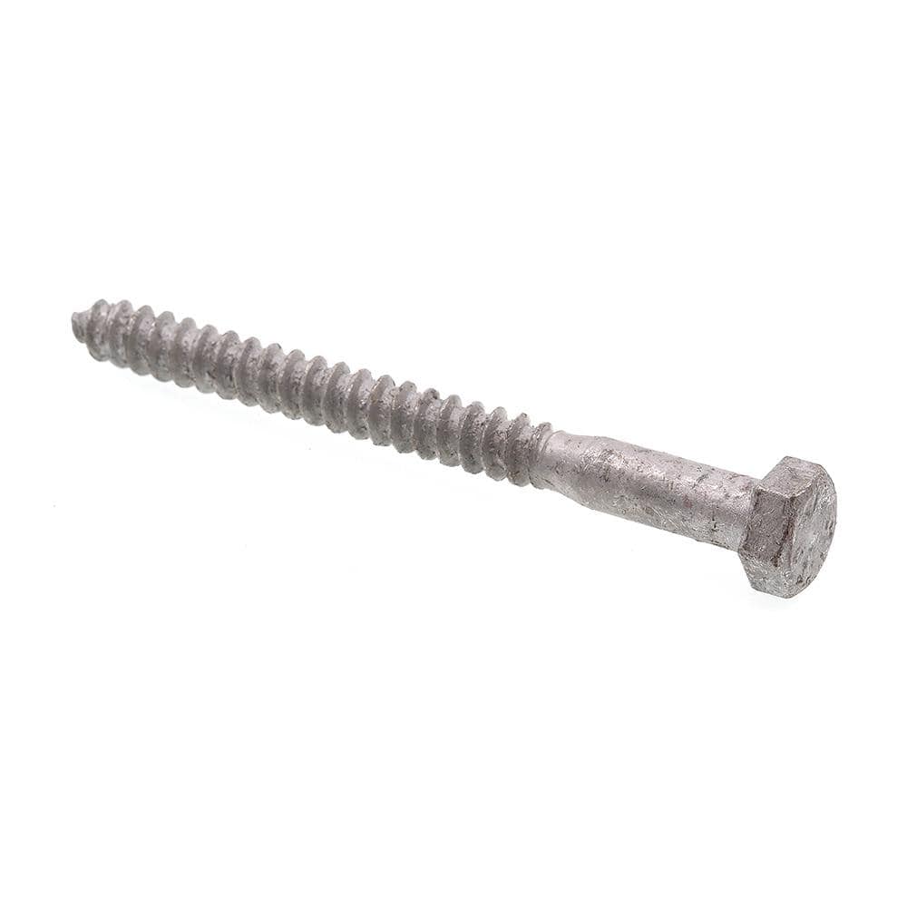 Prime-Line A307 Grade A Hot Dip Galvanized Steel 5/16 in. x 3-1/2 in. External Hex Lag Screws (50-Pack) (1)