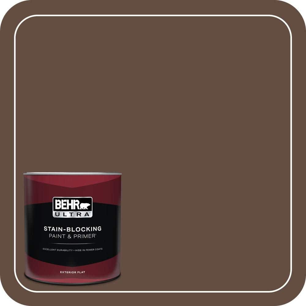 BEHR ULTRA 1 qt. #S-G-760 Chocolate Coco Flat Exterior Paint & Primer