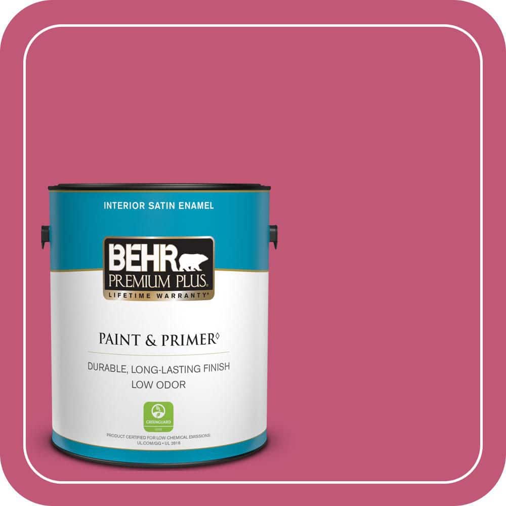 BEHR PREMIUM PLUS 1 gal. #T16-02 Pagoda Satin Enamel Low Odor Interior Paint & Primer