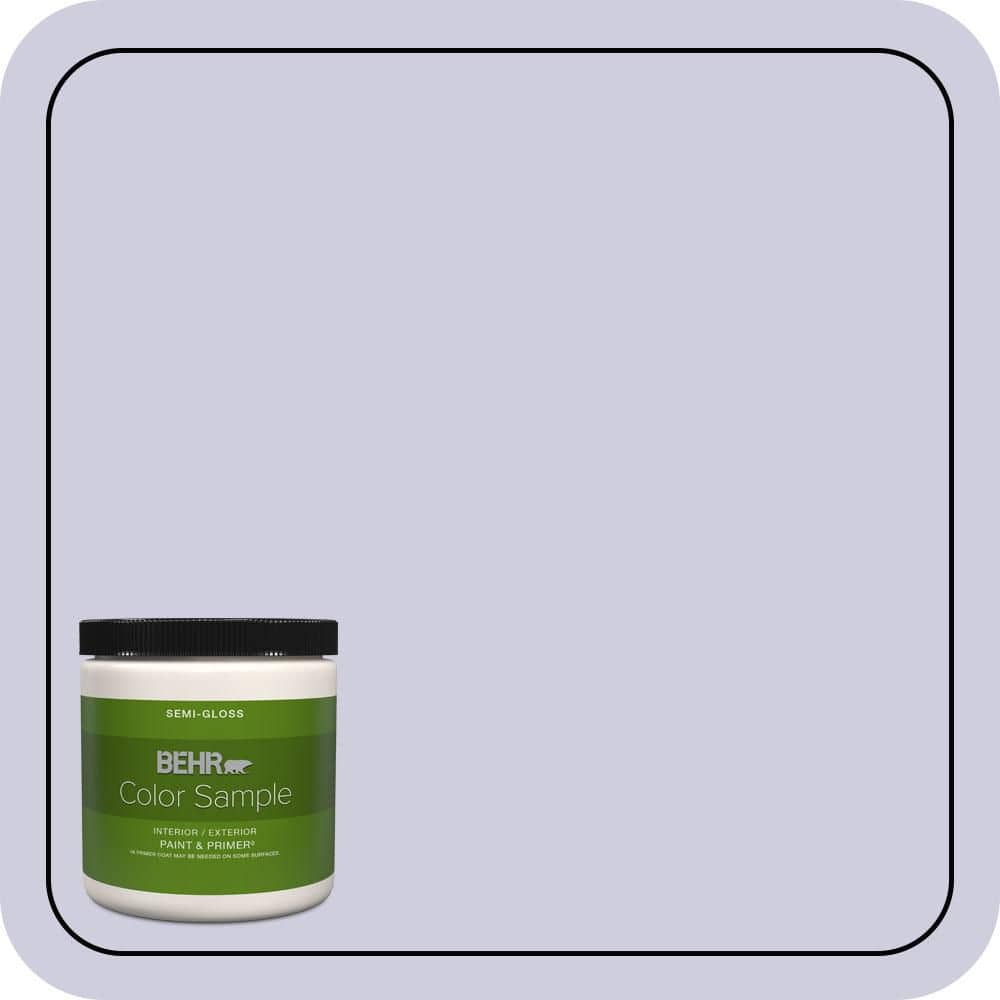BEHR PREMIUM PLUS 8 oz. #640C-2 Lavender Sparkle Semi-Gloss Interior/Exterior Paint & Primer Color Sample
