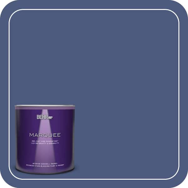 BEHR PREMIUM PLUS 1 gal. #BIC-37 Dark Iris Semi-Gloss Enamel Low Odor Interior Paint & Primer (4)