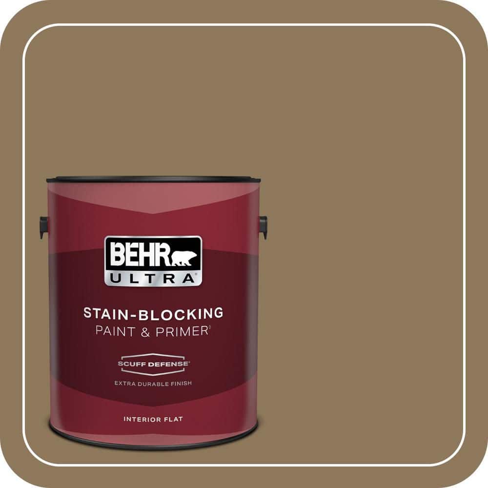 BEHR ULTRA 1 gal. #N300-6 Archaeological Site Extra Durable Flat Interior Paint & Primer (1)