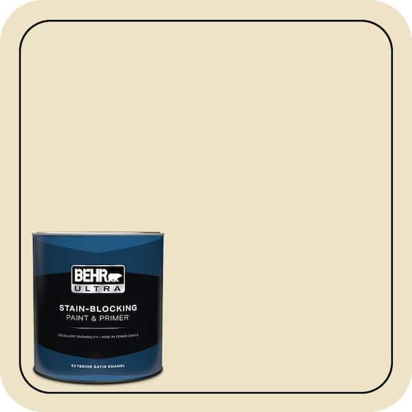 BEHR PREMIUM PLUS 5 gal. #370E-2 Cream Silk Semi-Gloss Enamel Low Odor Interior Paint & Primer (3)