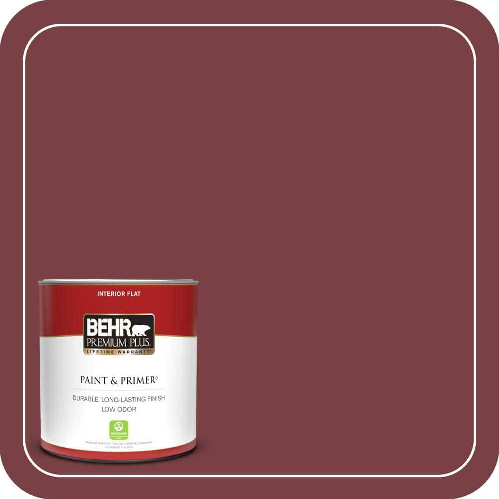 BEHR PREMIUM PLUS #PMD-43 Velvety Merlot Flat Low Odor & Primer (1)