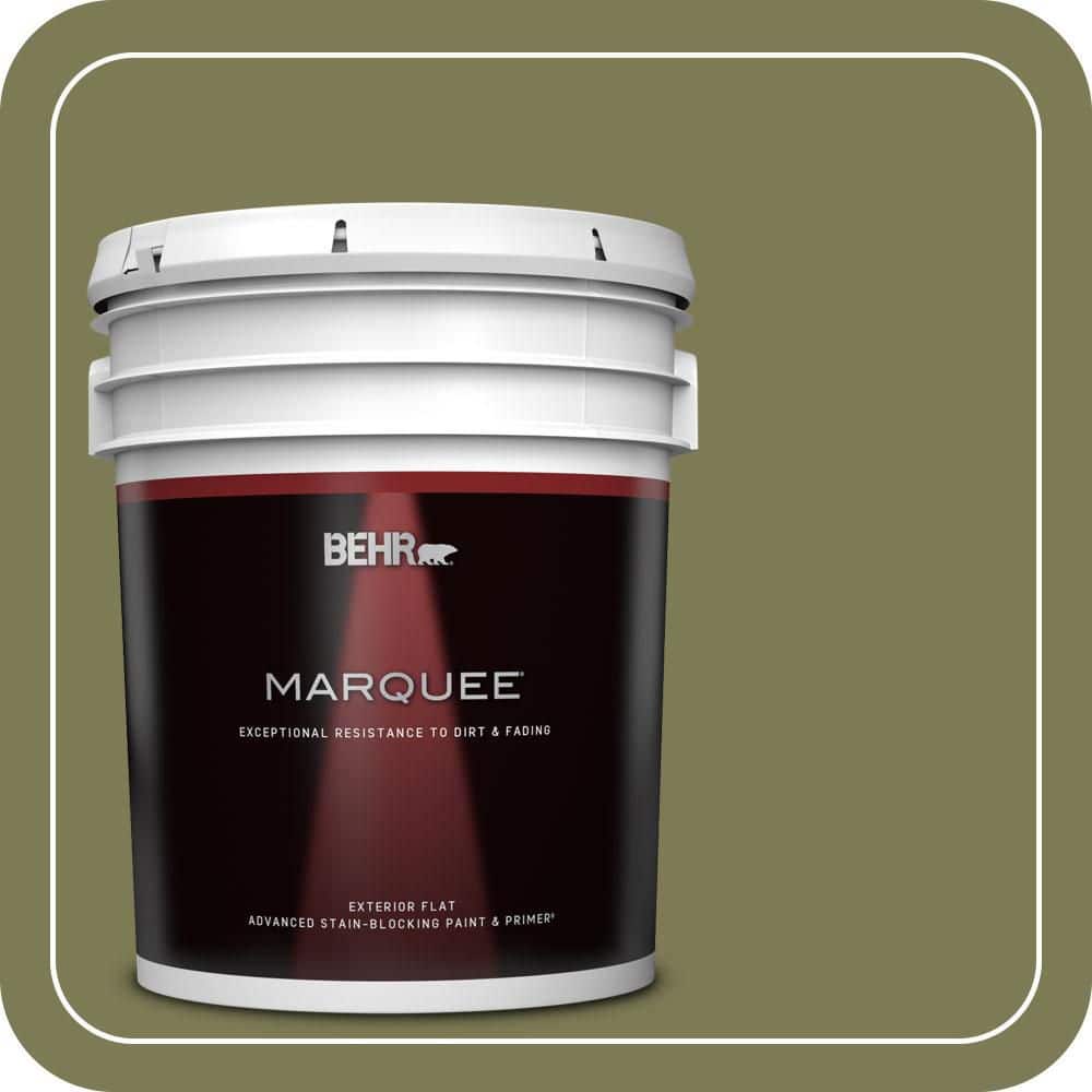 BEHR MARQUEE 5 gal. #S370-6 Seaweed Salad Flat Exterior Paint & Primer