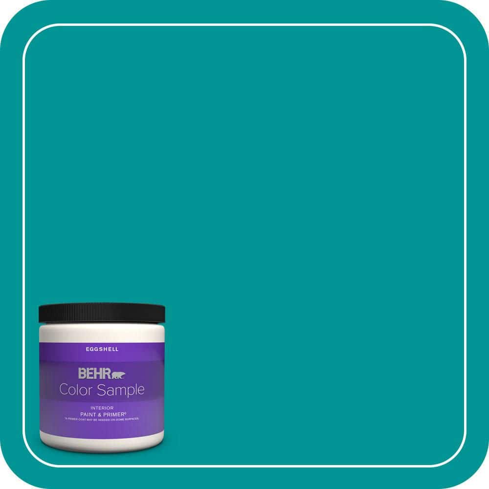 BEHR PREMIUM PLUS 8 oz. #P460-6 Paradise Landscape Eggshell Enamel Interior Paint & Primer Color Sample