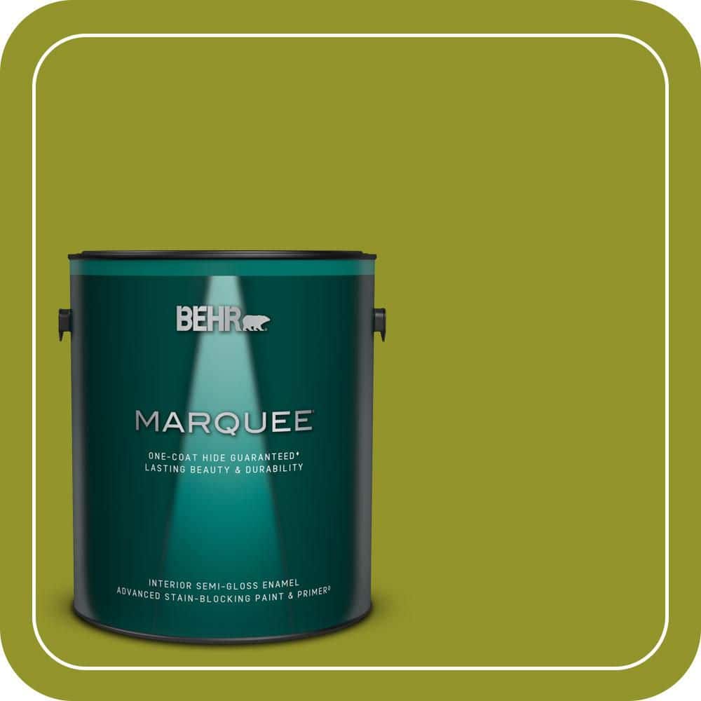BEHR MARQUEE 1 gal. #P350-7 Lazy Lizard Semi-Gloss Enamel Interior Paint & Primer
