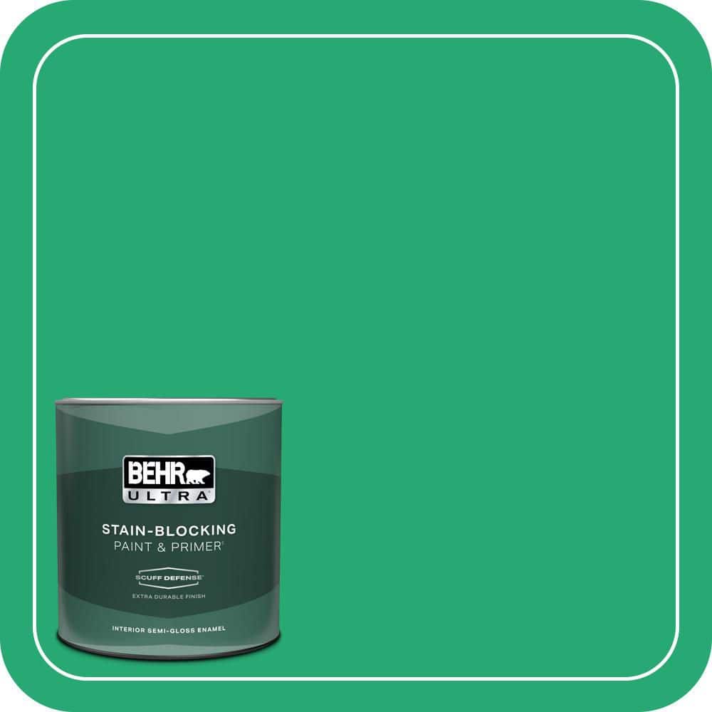 BEHR ULTRA 1 qt. #470B-5 Garden Medley Extra Durable Semi-Gloss Enamel Interior Paint & Primer