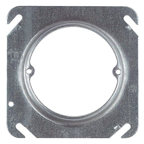 Steel City 2-Gang 4 in. 4.3 cu. in. Pre-Galvanized Metal Square Mud Ring - 5/8 in. Raised (52C3-25R) (2)