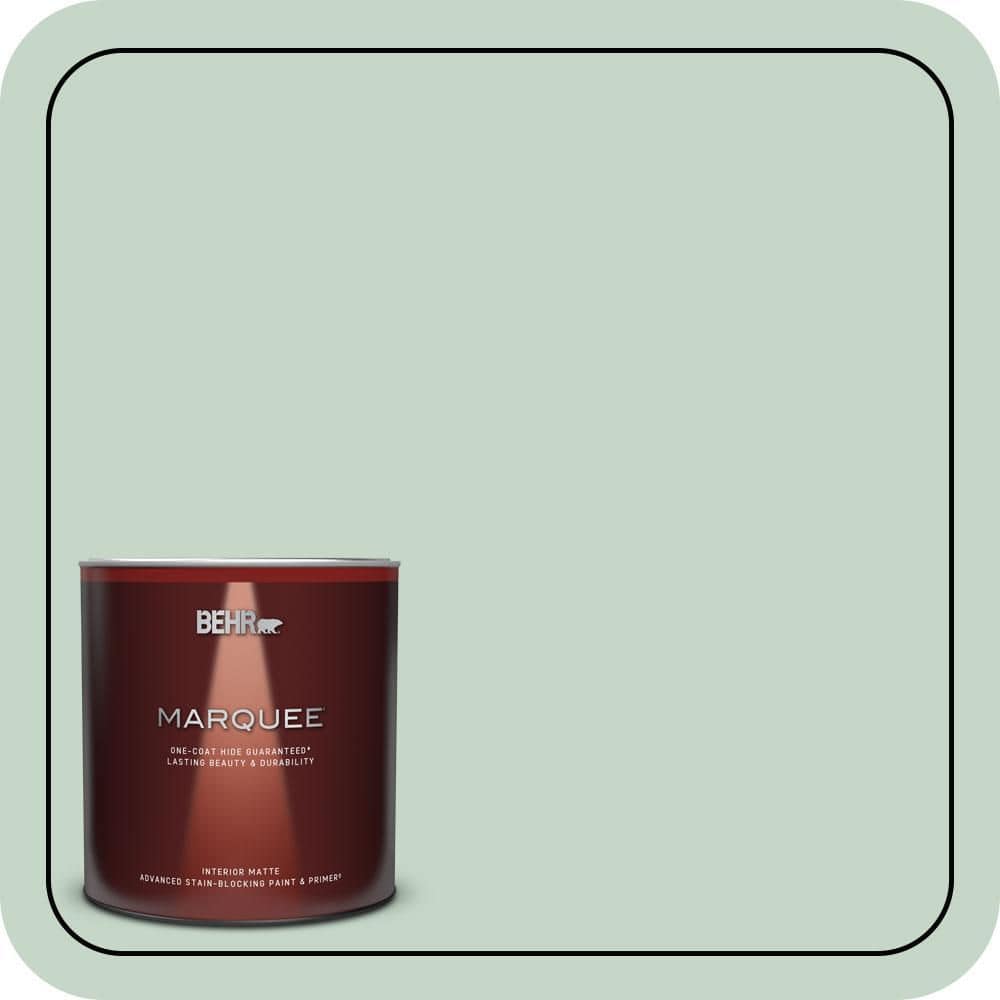 BEHR MARQUEE 1 qt. #S410-2 New Moss Matte Interior Paint & Primer