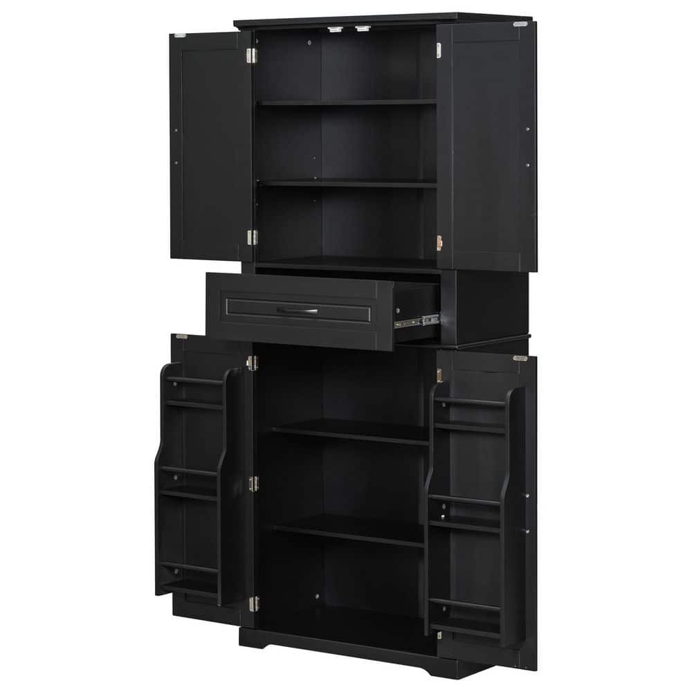 Buruis 30 in. W 15.7 in. D 72 in. H Bathroom Linen Cabinet with 1 Spacious Drawers and Storage Shelves (1)