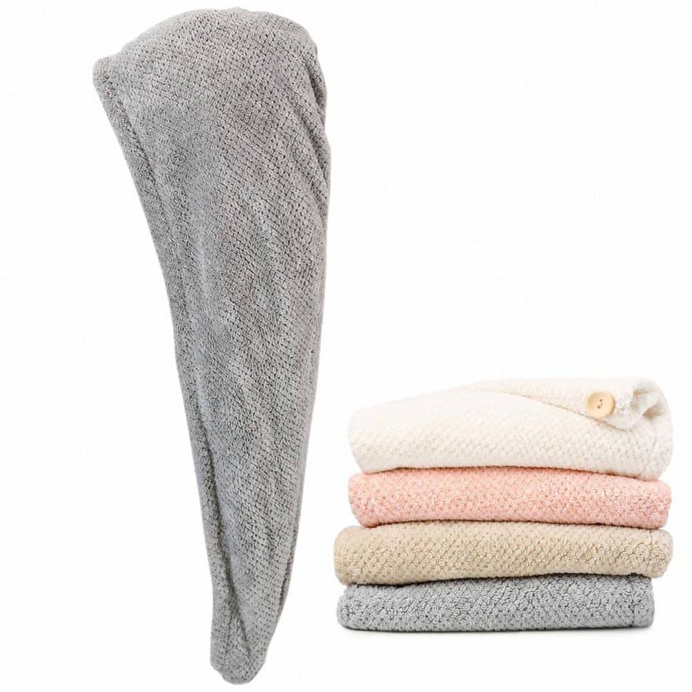LAIFUCAM Multi-Color Hair Towel Wrap Bath Accessory Type 4 Pack Super Absorbent Microfiber Quick Dry Anti-Frizz