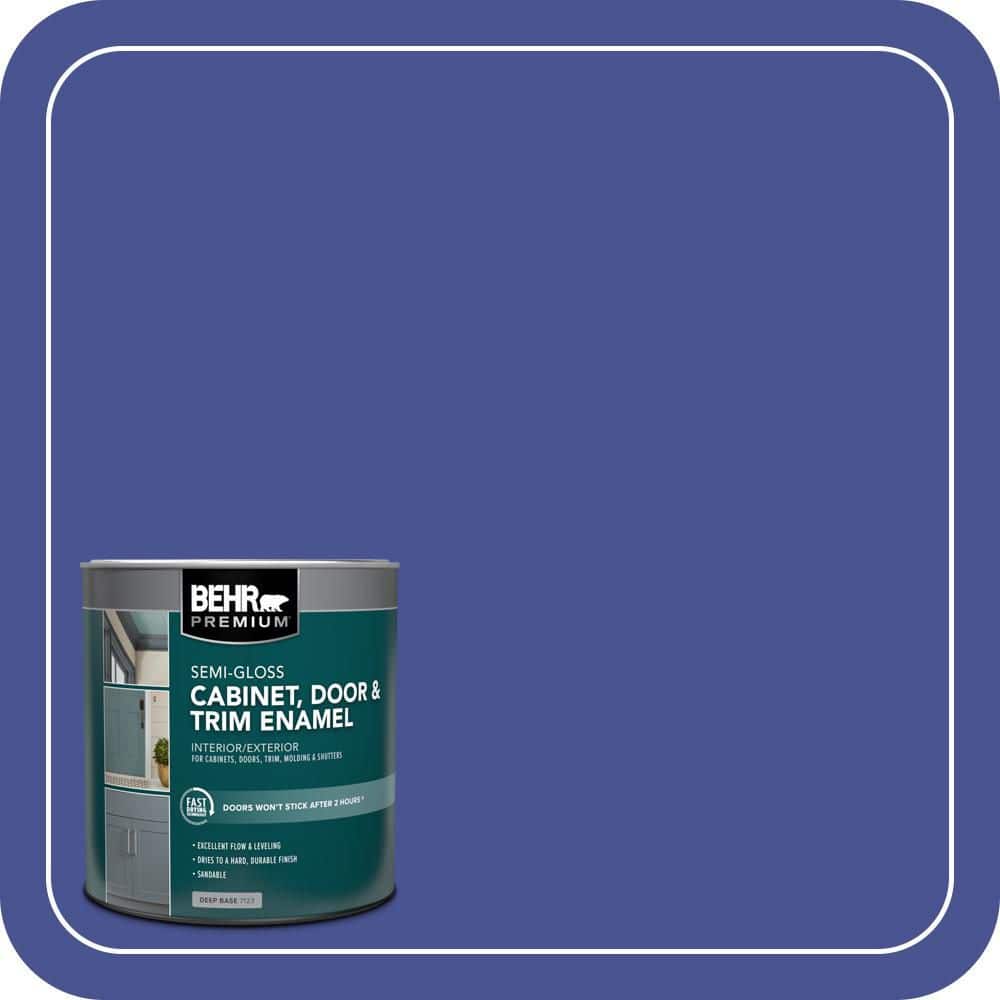 BEHR PREMIUM 1 qt. #P540-7 Canyon Iris Semi-Gloss Enamel Interior/Exterior Cabinet, Door & Trim Paint