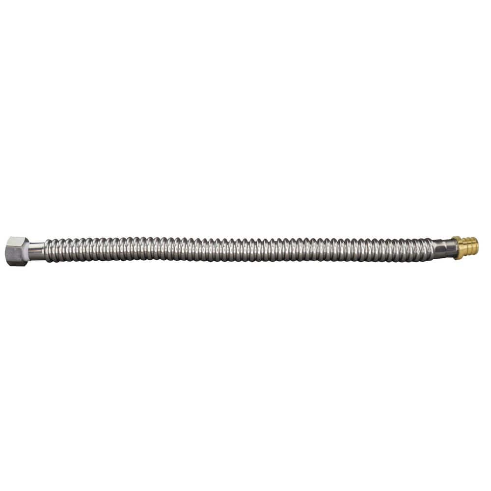 Everbilt 3/4 in. Brass PEX-B Crimp Barb x 3/4 in. FIP x 18 in. Corrugated Stainless Steel Water Heater Connector (2)