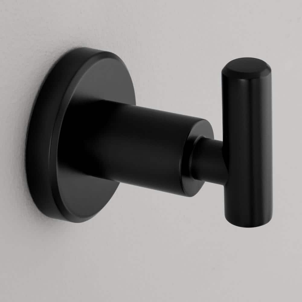 Glacier Bay Menlo Single Robe Hook in Matte Black (3)