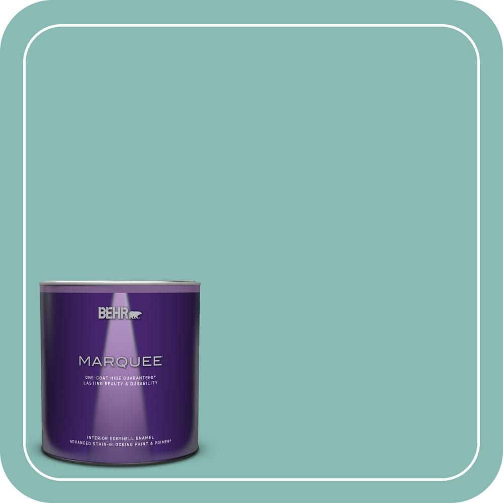BEHR MARQUEE 1 qt. #T14-1 Ocean Liner Eggshell Enamel Interior Paint & Primer (1)