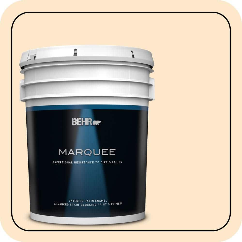 BEHR MARQUEE 5 gal. #YL-W02 Spanish Lace Satin Enamel Exterior Paint & Primer (1)