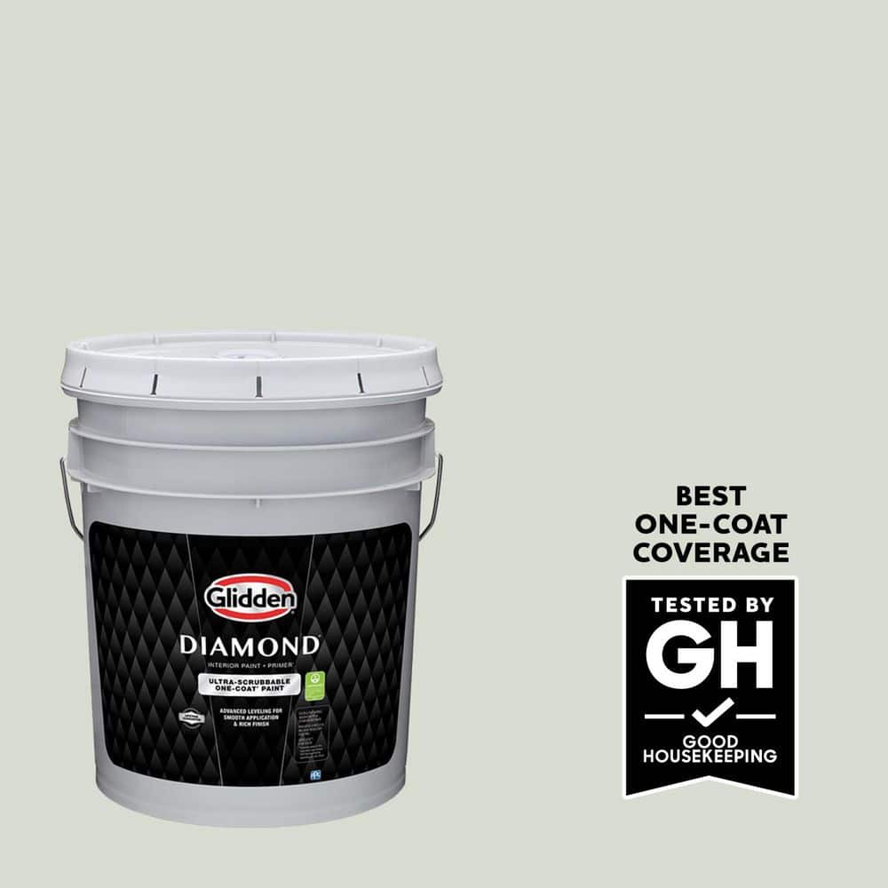 Glidden Diamond 5 gal. PPG1033-2 Wayward Willow Semi-Gloss Interior Paint with Primer