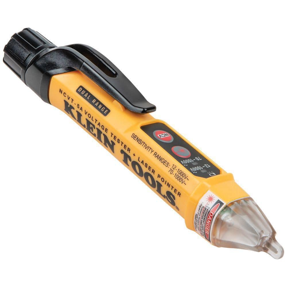 Klein Tools Dual Range Non Contact Voltage Tester with Laser Pointer 12-1000V AC (1)