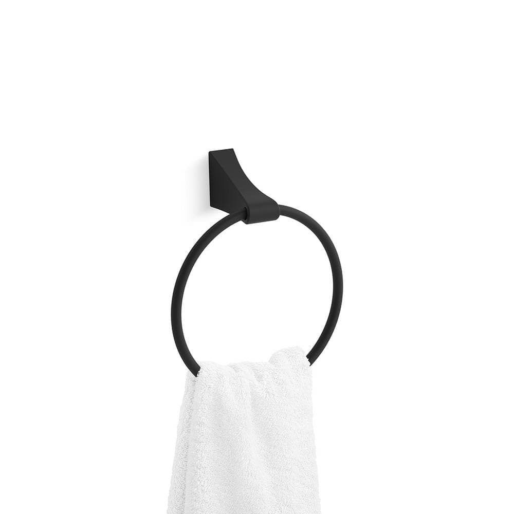 KOHLER Katun Towel Ring in Matte Black (2)