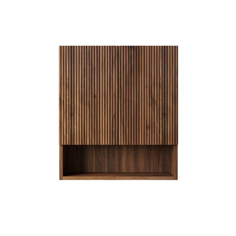 Staykiwi 13.78 in. W x 11.81 in. D x 23.62 in. H Wall-Mounted Bathroom Cabinet in Dark Walnut with Doors (1)