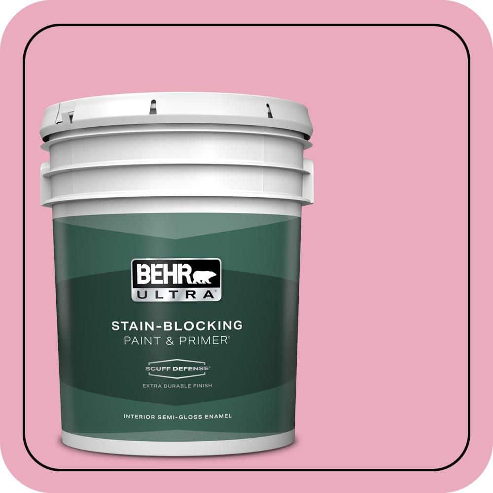 BEHR ULTRA 5 gal. #T11-14 Kawaii Extra Durable Semi-Gloss Enamel Interior Paint & Primer