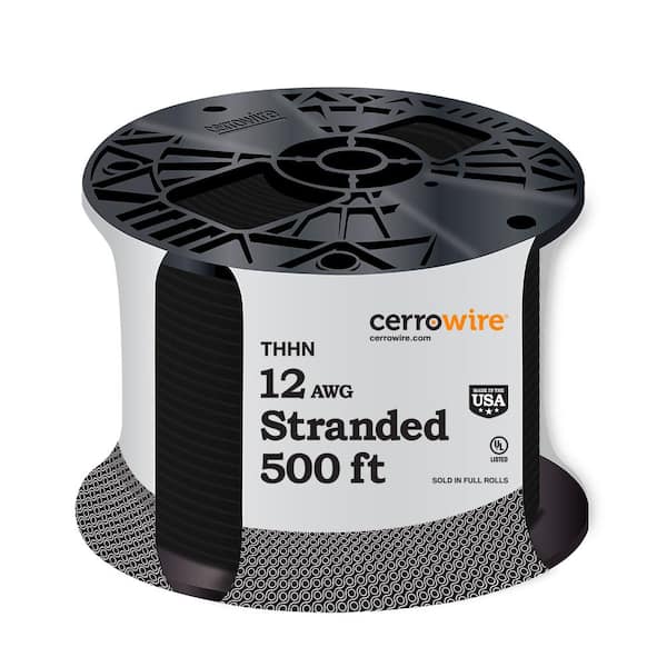 Cerrowire 500 ft. 12 Gauge Black Stranded Copper THHN Wire (2)