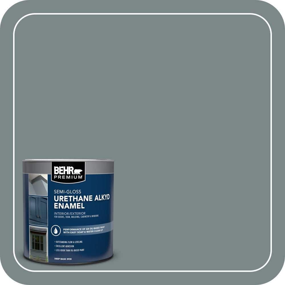 BEHR PREMIUM 1 qt. #730F-5 Nature Retreat Semi-Gloss Enamel Urethane Alkyd Interior/Exterior Paint (1)