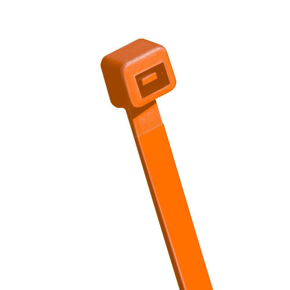Unbranded 4 in. Miniature Standard UL 21 Rated Cable Zip Ties (500-Pack) (Fluorescent Orange)