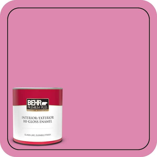 BEHR PREMIUM PLUS #100B-5 Springtime Bloom Interior/Exterior Paint & Primer Color Sample (4)