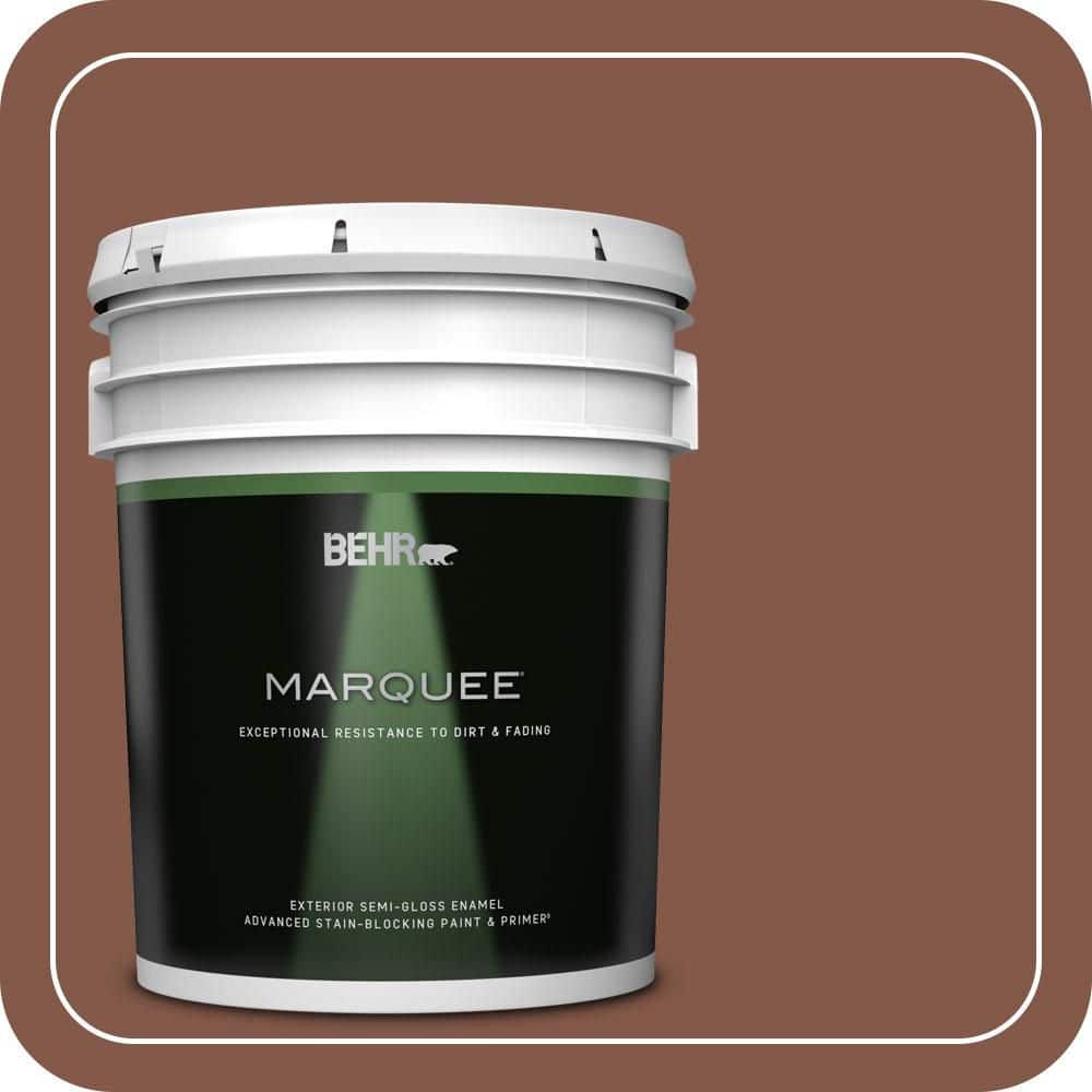BEHR MARQUEE 5 gal. #QE-15 Iron Oxide Semi-Gloss Enamel Exterior Paint & Primer