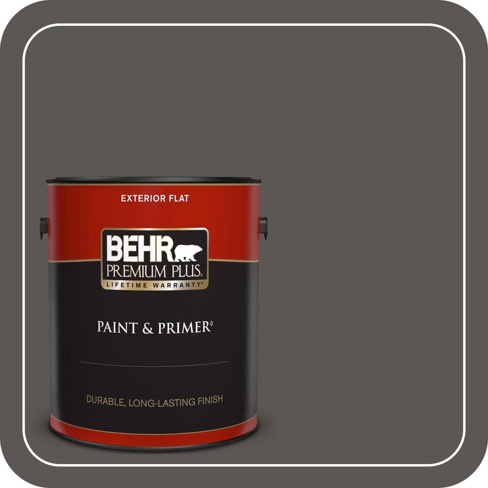 BEHR PREMIUM PLUS 1 gal. #MQ2-62 Peppery Flat Exterior Paint & Primer