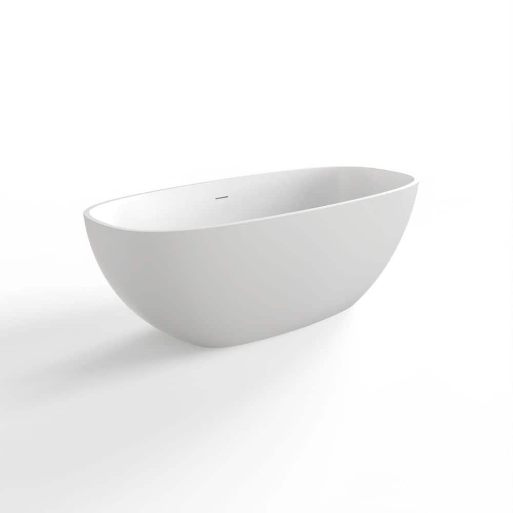 Boosicavelly 34.4 in. Soaking Bathtub with Center Drain (1)