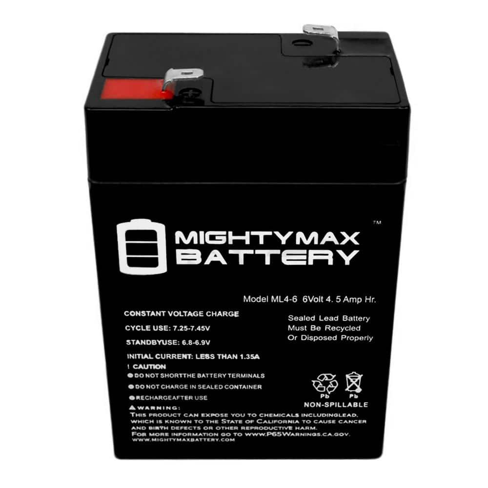 MIGHTY MAX BATTERY 6V 4.5AH Battery for Moultrie Directional Feeder Kit plus 6V Charger (3)
